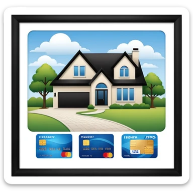 casa con tarjeta de credito sticker