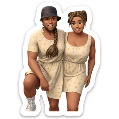 smiling girl in outdoor dress sticker