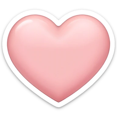 blush pink heart sticker