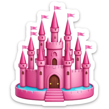 pink candy castle sticker