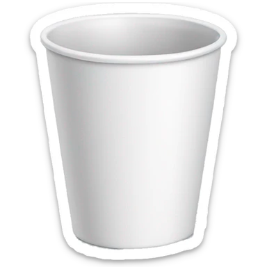 gray white empty cup sticker