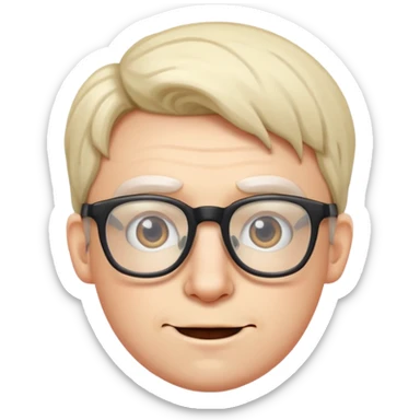 nerd and zany face sticker