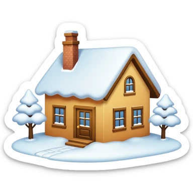 i want a house fully covered with heavy snow, not able to get out emoji sticker