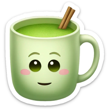 mug of matcha tea sticker