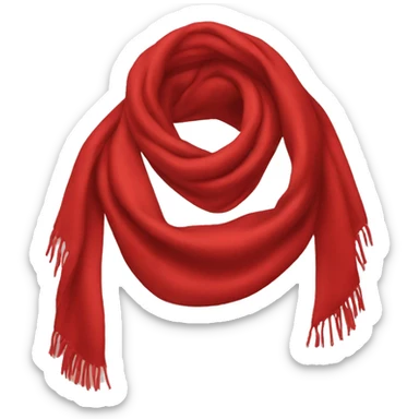 Red scarf  sticker