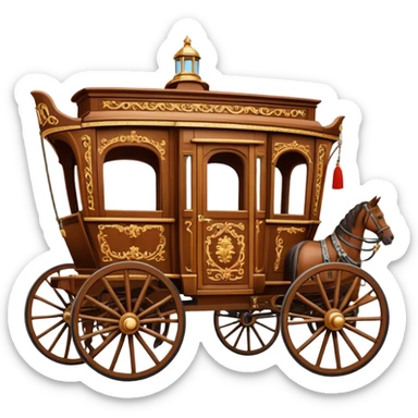 huge-horse-drawn-fancy-french-stagecoach-caravan sticker