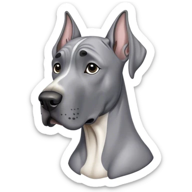 Great Dane dog grey sticker