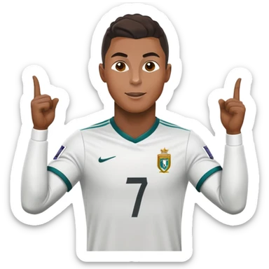 soccer player CR7 Cristiano Ronaldo celebrating a goal sticker
