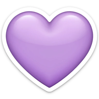 Light purple heart sticker
