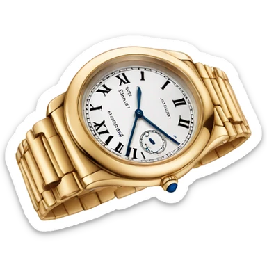 Cartier gold Watch  sticker