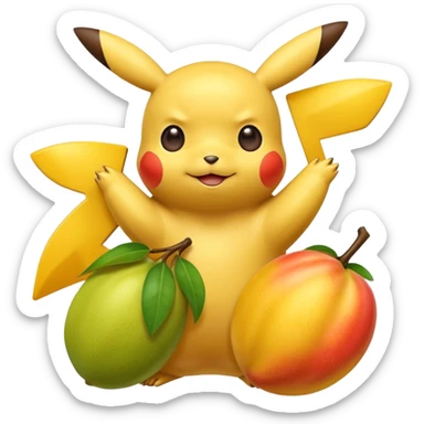 Pikachu holding 2 ba sticker