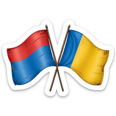 poland ukraine flag sticker