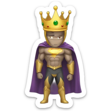Not a super hero crown win sticker