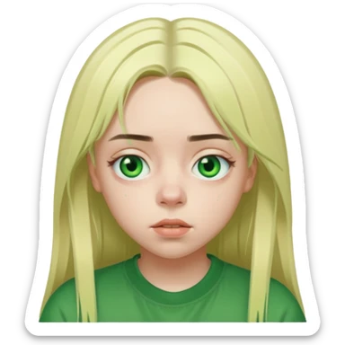 Billie Eilish face  sticker