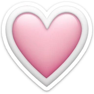 white and pink heart sticker