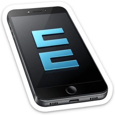 smartphone with AI and a hashtag symbol sticker