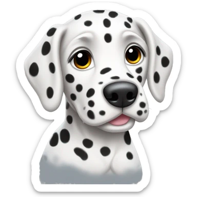 rainbow dalmatian puppy sticker