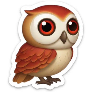 red eye owl sticker