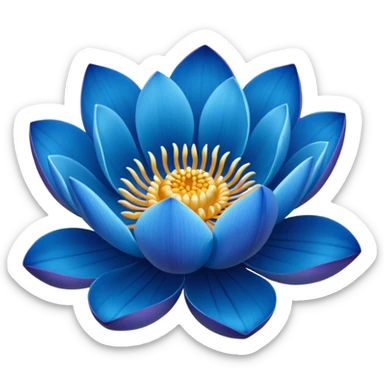 Blue lotus emoji sticker