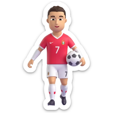 Cristiano Ronaldo, footballer, 3D emoji style sticker