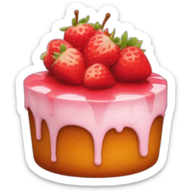 Gâteau au fraise sticker