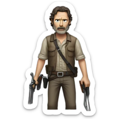 Walking dead rick sticker