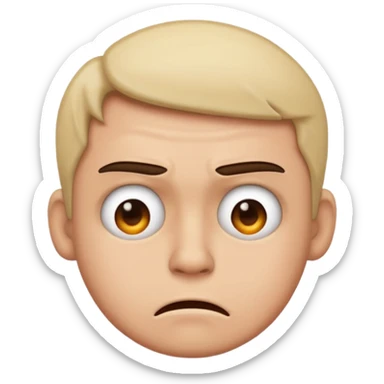 Fed up emoji face sticker