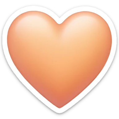pastel peach heart sticker