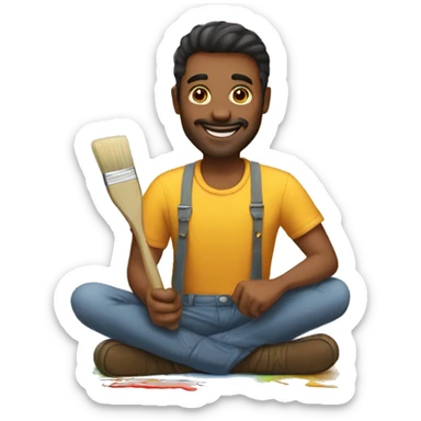 paint brush artist sticker