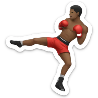 Thigh kick kickboxing  sticker