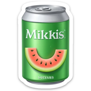 A soda can that says “milkis” and is melon flavored sticker