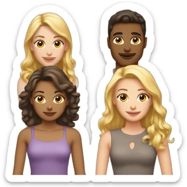 dating with a two girl sticker