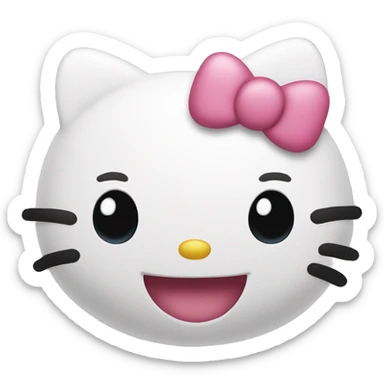 Cute hello kitty smiling like this: ☺️ sticker