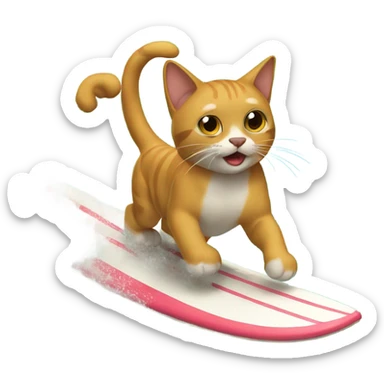 Gato surfeando sticker