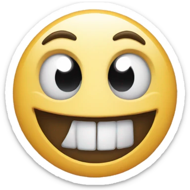 Creepy face and smile moji  sticker