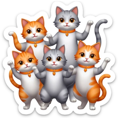 Dancing cats sticker