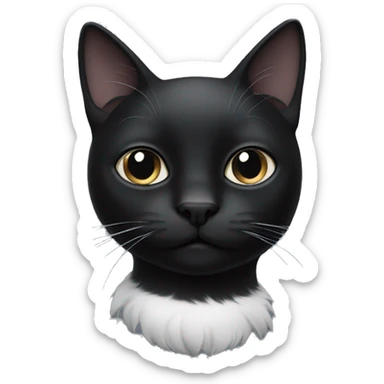 Black cat with white feet’s  sticker