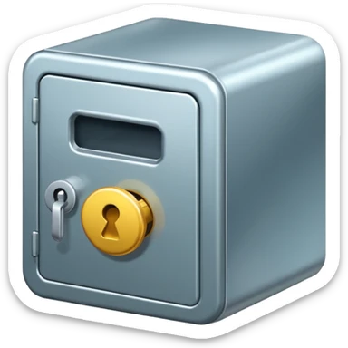 safe deposit box in a bank sticker