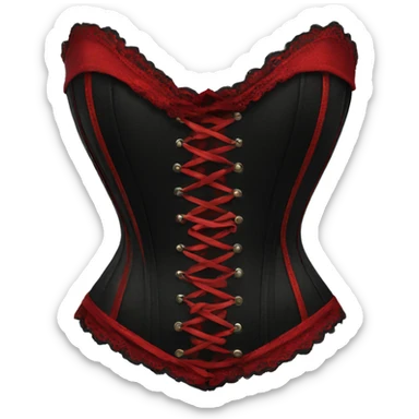 Red black corset sticker