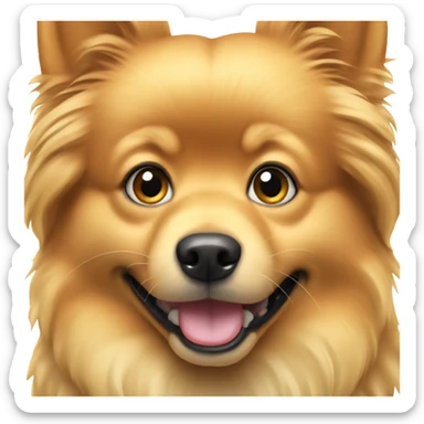 spitz dog golden sticker