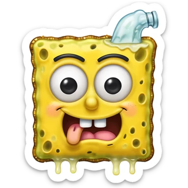 Puking SpongeBob  sticker
