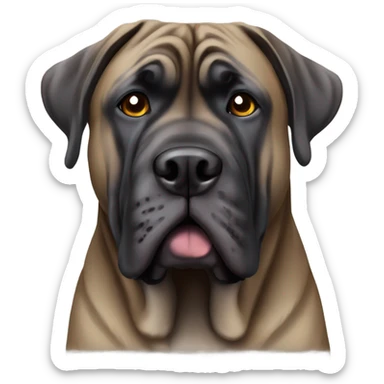 Brindle colored english mastiff sticker
