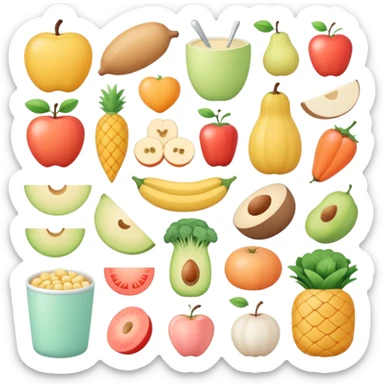 healthy food coquette core  sticker