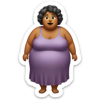 Fat lady sticker