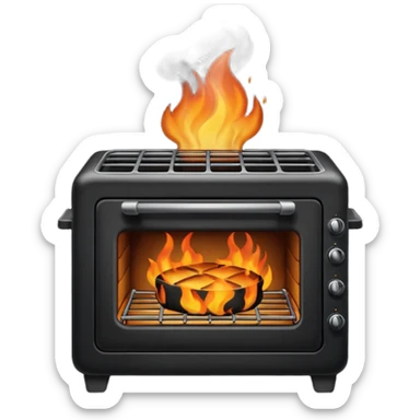 burnt oven sticker