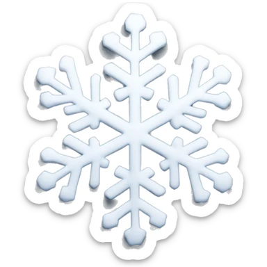 White snowflake  sticker