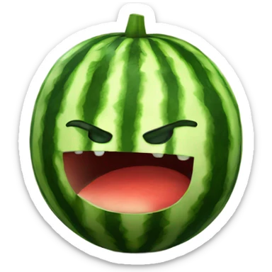 Angry watermelon  sticker