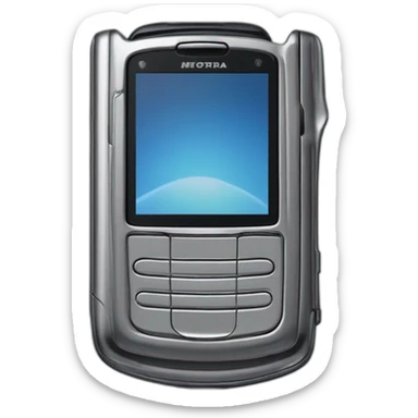 Fold out Motorola Razr V3 mobile device with the iconic clamshell design sticker