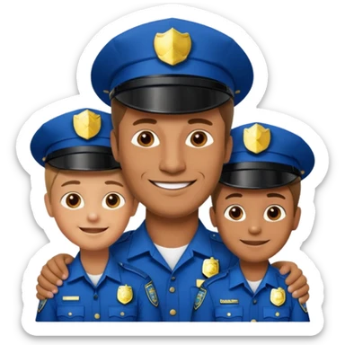 A proud dad who is proud of his children and is a police officer sticker