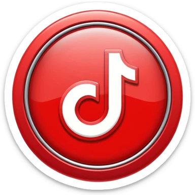 Crea la verificación de tik tok de color rojo  con un bien sticker